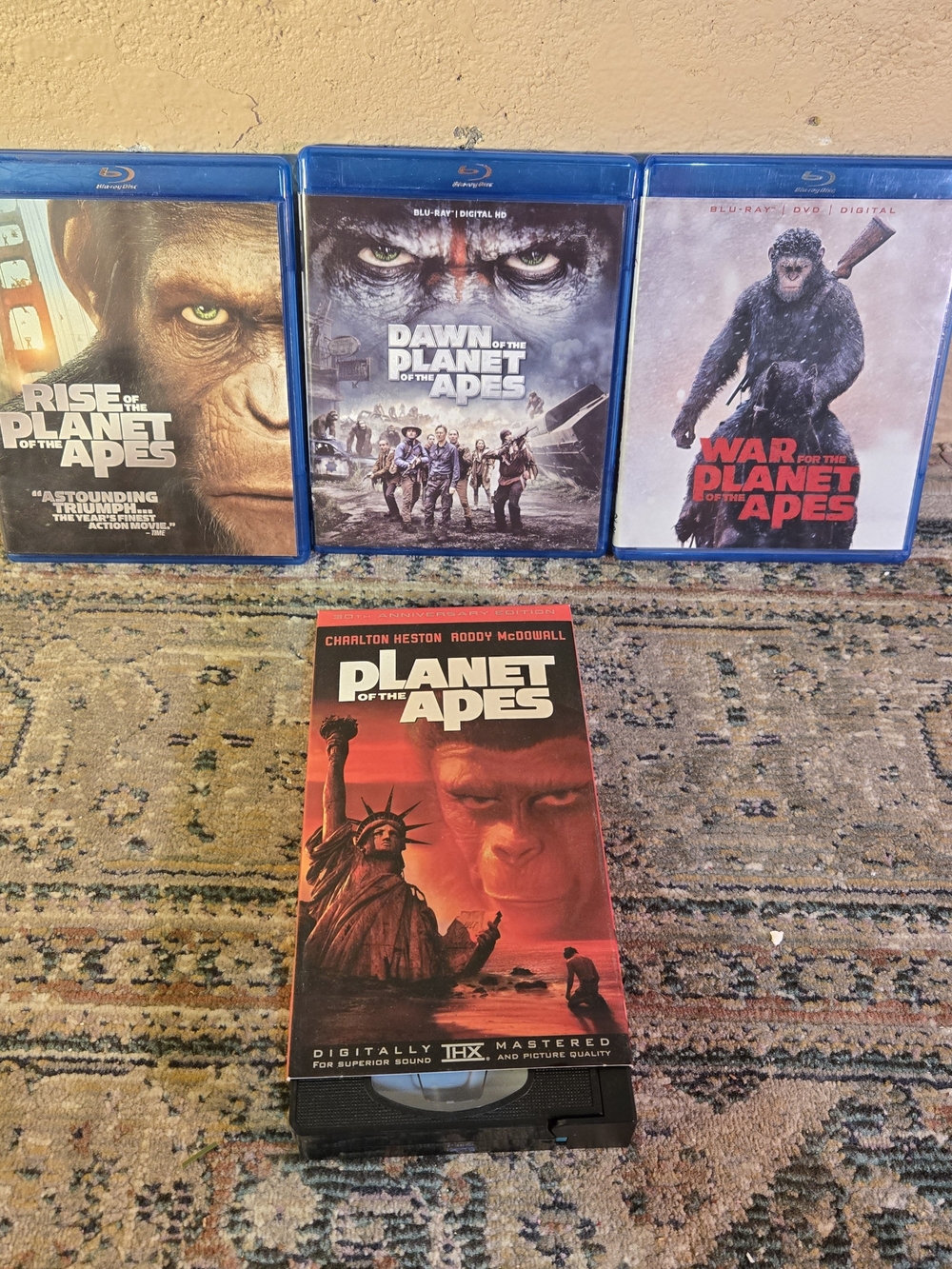 Planet of the Apes (Blu-ray Movie Trilogy) Original Planet Of The Apes VHS Lot 4